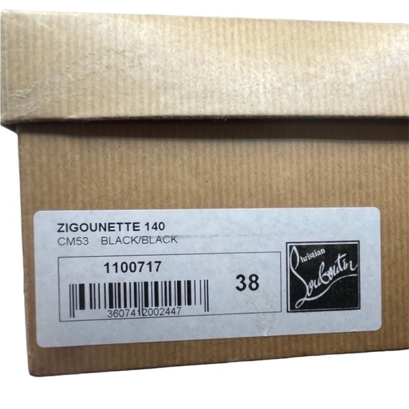 CHRISTIAN LOUBOUTIN Zigounette 140 Spike Accent T-Strap Heels Size 38EU 8US - Picture 15 of 16